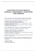 CAPSTONE ATI NCLEX MEDICAL SURGICAL ASSESSMENT 1 QUESTIONS AND ANSWERS