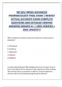 STUDY CASE BUNDLE &vert;&vert; NR565 ADVANCED PHARMACOLOGY FINAL EXAMS &vert;&vert; COMPLETE DEAL &vert;&vert; GRADED A