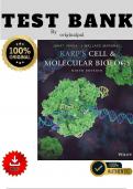 Test Bank - Karp's Cell and Molecular Biology&comma; 9th Edition &lpar;Karp&comma; 2020&rpar; Chapter 1-18 &vert; All Chapters Covered&comma;&vert;&vert; UPDATED 2025 Verified Latest Edition &vert;&vert; WITH WELL EXPLAINED RATIONALES&excl;&excl;&excl;
