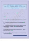 FACILITY MAINTENANCE TECHNICIAN EXAM 2025 QUESTIONS AND ANSWERS