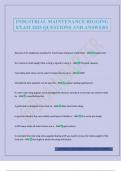 INDUSTRIAL MAINTENANCE RIGGING EXAM 2025 QUESTIONS AND ANSWERS