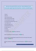 DLSS MAINTENANCE TECHNICIAN EXAM 2025 QUESTIONS AND ANSWERS