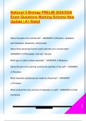 NATIONAL 5 BIOLOGY EXAM PACKAGE DEAL QUESTIONS AND VERIFIED DETAILED ANSWERS &vert; 100&percnt; GUARANTEED PASS &vert; ALREADY GRADED A&plus;