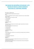 TEST BANK FOR EXPLORING PSYCHOLOGY 12TH EDITION BY DAVID G&period; MYERS COMPLETE SOLUTION ALL CHAPTERS &lpar;VERIFIED&rpar;