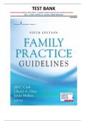 TEST BANK for Family Practice Guidelines&comma; 5th Edition by Jill C&period; Cash&comma; Cheryl A&period; Glass&comma; and Jenny Mullen &vert;Fully covered&vert;