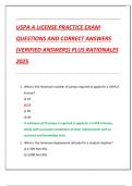 USPA A LICENSE PRACTICE EXAM QUESTIONS AND CORRECT ANSWERS  &lpar;VERIFIED ANSWERS&rpar; PLUS RATIONALES  2025