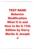 TEST BANK Behavior Modification- What It Is and How to Do It 11th Edition by Garry Martin & Joseph J&period;