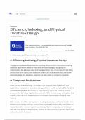 CS 6400 Efficiency&comma; Indexing And Physical Database Design Verified Study Solutions