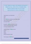NUR 1390 EXAM&num;2 &lpar;SUMMER SESSION&rpar; PRENATAL&comma; INFANTS&comma; TODDLERS&comma; PRESCHOOLERS EXAM 2025 QUESTIONS AND ANSWERS