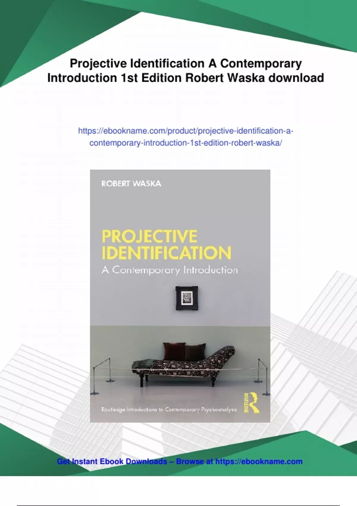 Summary Projective Identification A Contemporary Introduction 1st ...
