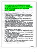 Mental Health Substance Related And Addictive Disorders Nclex Exam With 100&percnt; Correct And Verified Answers 2025
