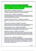 National Clinical Mental Health Counseling Exam With 100&percnt; Correct And Verified Answers 2025