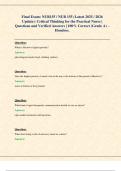 Final Exam&colon; NUR155 &sol; NUR 155 &lpar;Latest 2025 &sol; 2026 Update&rpar;&colon; Critical Thinking for the Practical Nurse &vert; Questions and Verified Answers &vert; 100&percnt; Correct &lpar;Grade A&rpar; &ndash; Hondros&period;