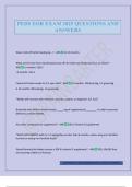 PEDS EOR EXAM 2025 QUESTIONS AND ANSWERS