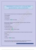 PROPHECY LPN&sol;LVN A EXAM 2025 QUESTIONS AND ANSWERS