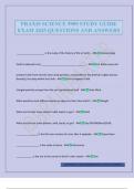 PRAXIS SCIENCE 5905 STUDY GUIDE EXAM 2025 QUESTIONS AND ANSWERS