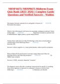 NRNP 6675&sol; NRNP6675 Midterm Exam Quiz Bank &lpar;2025&sol; 2026&rpar; &vert; Complete Guide&vert; Questions and Verified Answers - Walden