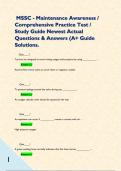 MSSC - Maintenance Awareness &sol; Comprehensive Practice Test &sol; Study Guide Newest Actual Questions & Answers &lpar;A&plus; Guide Solutions&period;        Quiz&lowbar;&lowbar;&lowbar;&lowbar;&quest; Torches are designed to avoid mixing oxygen and acetylene by using &lowbar;&lowbar;&lowbar;&lowbar;&lowbar;&lowbar;&lowbar;&lowbar;&lowbar;&lowbar;&period; -           Answer Reverse-flow