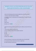 RMIN CH 22 AUTO INSURANCE EXAM 2025 QUESTIONS AND ANSWERS
