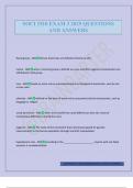 SOCI 1510 EXAM 3 2025 QUESTIONS AND ANSWERS
