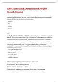 APhA Home Study Questions and Verified Correct Answers