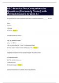 ABO Practice Test Comprehensive Questions &lpar;Frequently Tested&rpar; with Verified Answers Graded A&plus;