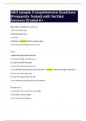 ABO sample Comprehensive Questions &lpar;Frequently Tested&rpar; with Verified Answers Graded A&plus;&period;