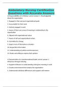 Ambulatory Nursing Certification Questions with Accurate Answers