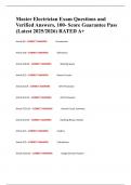 Master Electrician Exam Questions and Verified Answers&comma; 100- Score Guarantee Pass &lpar;Latest 2025&sol;2026&rpar; RATED A&plus;
