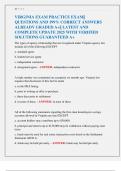 VIRGINIA EXAM PRACTICE EXAM&vert;&vert;  QUESTIONS AND 199&percnt; CORRECT ANSWERS  ALREADY GRADED A&plus;&vert;&vert; LATEST AND  COMPLETE UPDATE 2025 WITH VERIFIED  SOLUTIONS GUARANTEED A&plus;