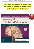 TEST BANK FOR Anatomy of Orofacial Structures 9th Edition by Richard W Brand  &comma; Donald E Isselhard ISBN&colon;978-0323796996 ALL CHAPTERS COVERED YOUR ULTIMATE GUIDE 100&percnt; VERIFIED A&plus; GRADE ASSURED&excl;&excl;&excl;&excl;&excl;NEW LATEST UPDATE&excl;&excl;&excl;&excl;&excl;&excl; 
