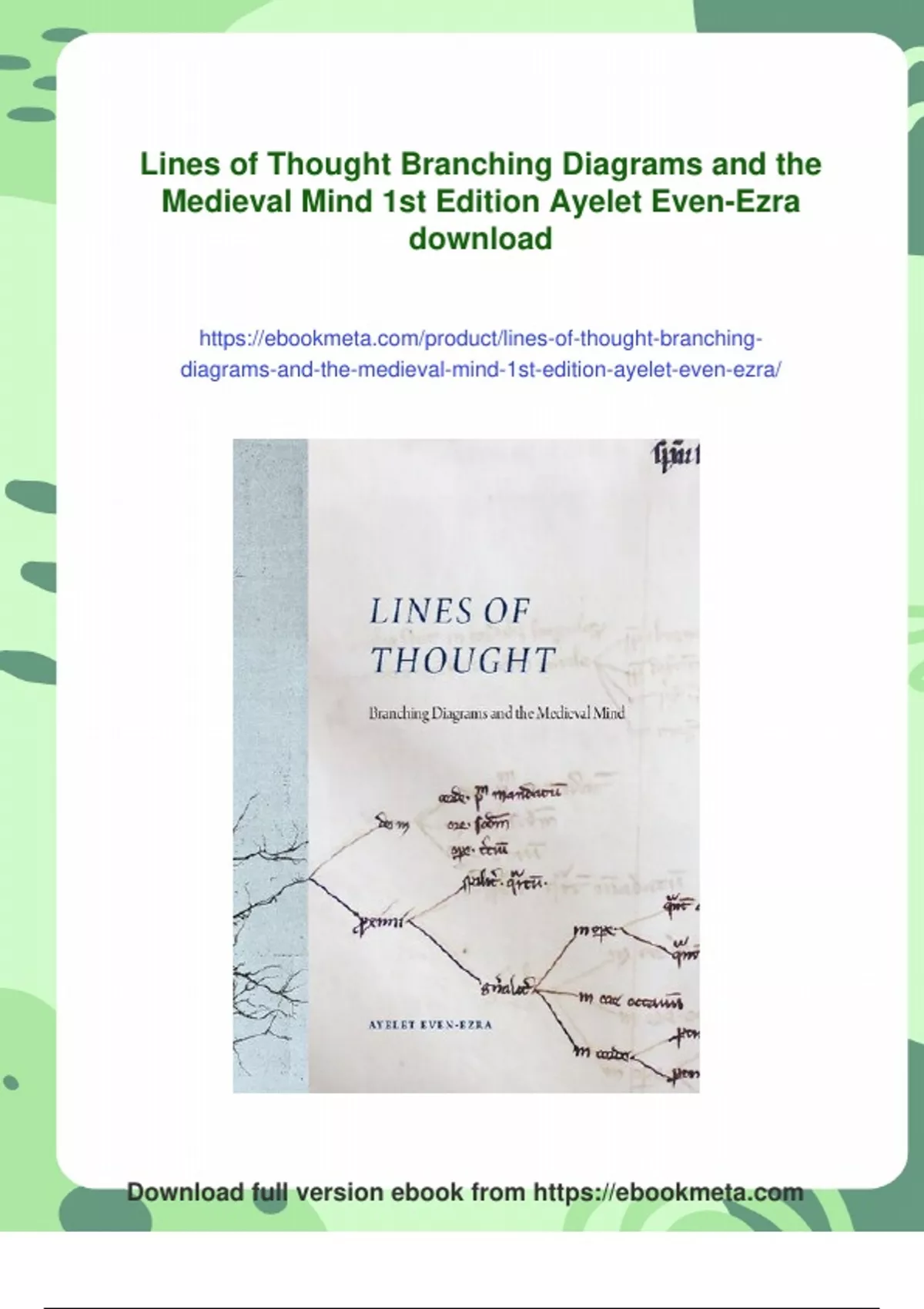 Summary Lines of Thought Branching Diagrams and the Medieval Mind 1st ...