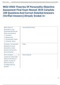 Exam &lpar;elaborations&rpar; WGU D564 Theories Of Personality Objective  Assess 