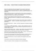 D351 WGU - FUNCTIONS IN HUMAN RESOURCES