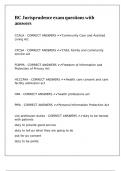 BC Jurisprudence exam questions with answers