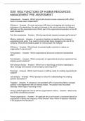 D351 WGU FUNCTIONS OF HUMAN RESOURCES MANAGEMENT PRE ASSESSMENT