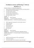 Anatomy and Physiology 1st edition by Elizabeth co&period; Test Bank covering All chapters&period; Answers are provided