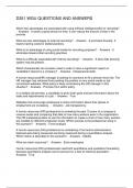 D351 WGU QUESTIONS AND ANSWERS