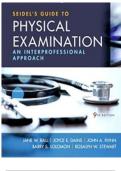 Test Bank For Seidel&rsquo;s Guide to Physical Examination 9th Edition by Jane W&period; Ball