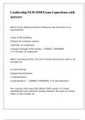 Leadership NUR 4590 Exam 2 questions with answers