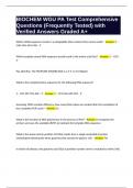 BIOCHEM WGU PA Test Comprehensive Questions &lpar;Frequently Tested&rpar; with Verified Answers Graded A&plus;