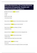 WGU Biochemistry OA Comprehensive Questions &lpar;Frequently Tested&rpar; with Verified Answers Graded A&plus;