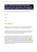 WGU D311 Microbiology study for OA Comprehensive Questions &lpar;Frequently Tested&rpar; with Verified Answers Graded A  Package Deal