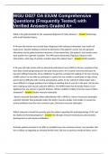 WGU D027 OA EXAM Comprehensive Questions &lpar;Frequently Tested&rpar; with Verified Answers Graded A&plus;