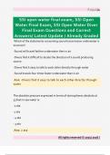 SSI open water final exam&comma; SSI Open  Water Final Exam&comma; SSI Open Water Diver  Final Exam Questions and Correct  Answers&sol; Latest Update &sol; Already Graded