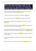 WGU D311 Microbiology study for OA Comprehensive Questions &lpar;Frequently Tested&rpar; with Verified Answers Graded A&plus;
