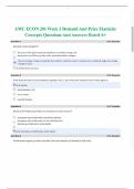 AMU ECON 201 Week 3 Demand And Price Elasticity Concepts Questions And Answers Rated A&plus; 2025 Updates