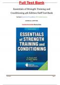 Essentials of strength training and conditioning 4th edition haff Test Bank covering All chapters&period; Answers are provided