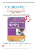 Maternal-Newborn Nursing The Critical Components of Nursing Care&comma; 4th Edition&comma; Roberta Durham Test Bank covering All chapters&period; Answers are provided