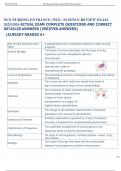 Exam &lpar;elaborations&rpar; NLN  NEX -NURSING ENTRANCE &lpar;NEX &rpar; 